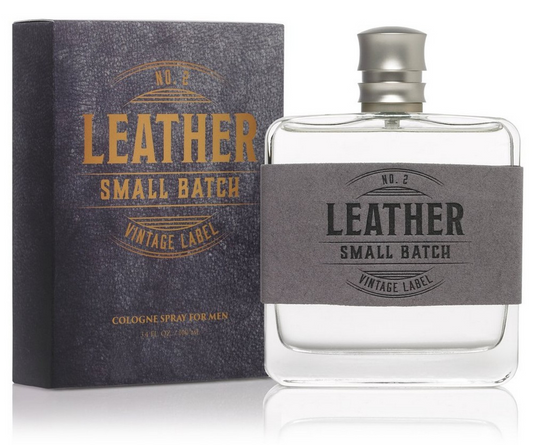 TRU LEATHER No. 2 FRAGRANCE VINTAGE LABEL 3.4 -oz