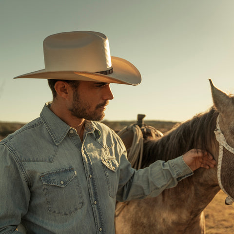 SSEVOR-81 STETSON EVILLA DE ORO ROUND OVAL STRAW COWBOY HAT