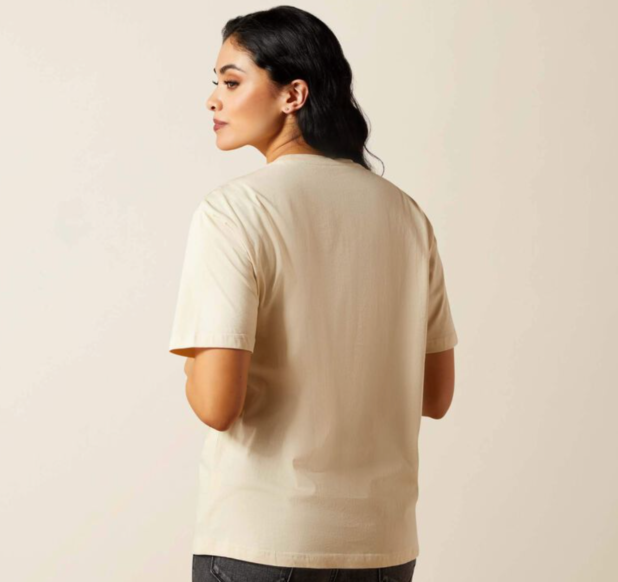 10065943 ARIAT WOMENS INKED T-SHIRT- OYSTER GRAY