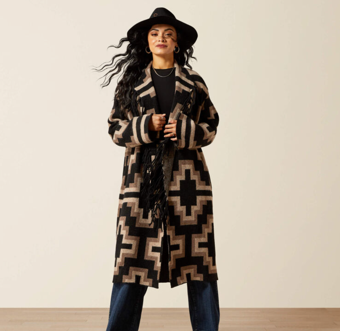 10065949 ARIAT WOMENS BARREL SWEATER COAT- NALA SOUTHWEST