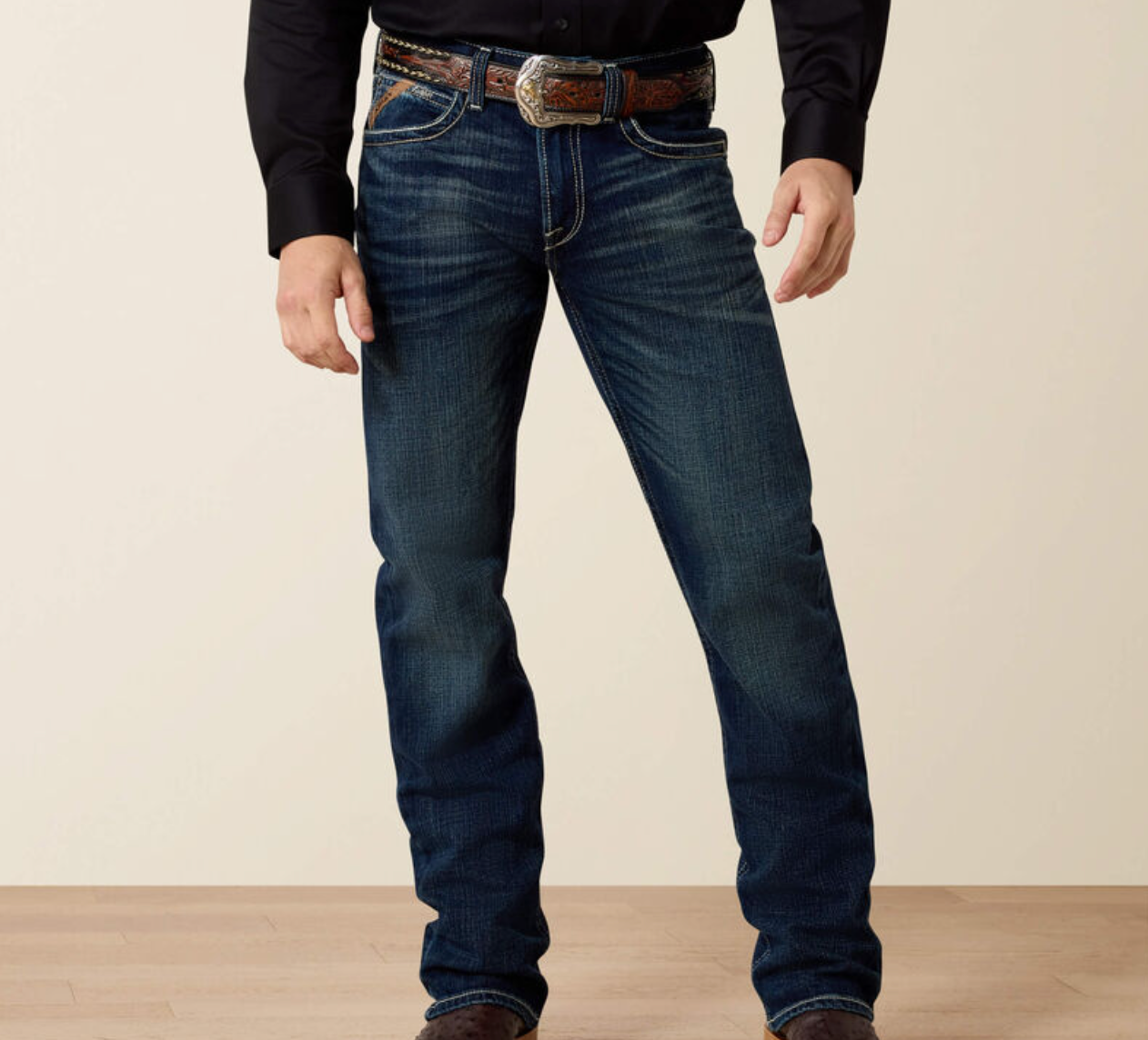 10021767 ARIAT M4 LOW RISE STRETCH ADKINS BOOT CUT JEAN -TURNOUT