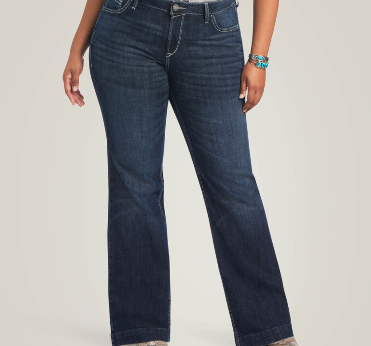 10040806 ARIAT WOMENS TROUSER PERFECT RISE AISHA WIDE LEG JEAN - MISSOURI