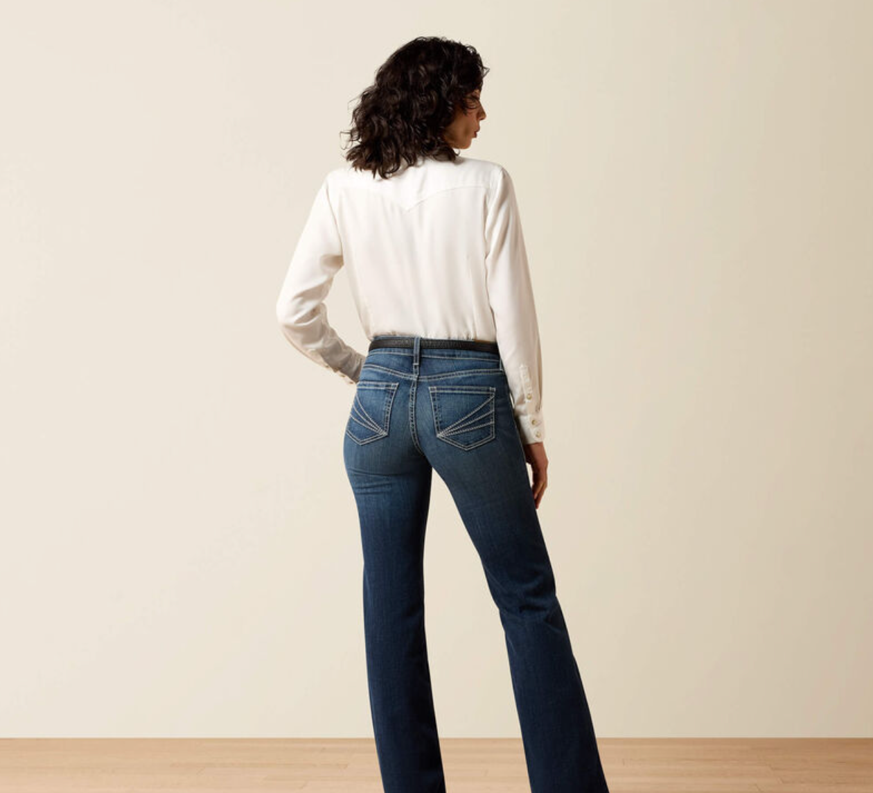 10040806 ARIAT WOMENS TROUSER PERFECT RISE AISHA WIDE LEG JEAN - MISSOURI