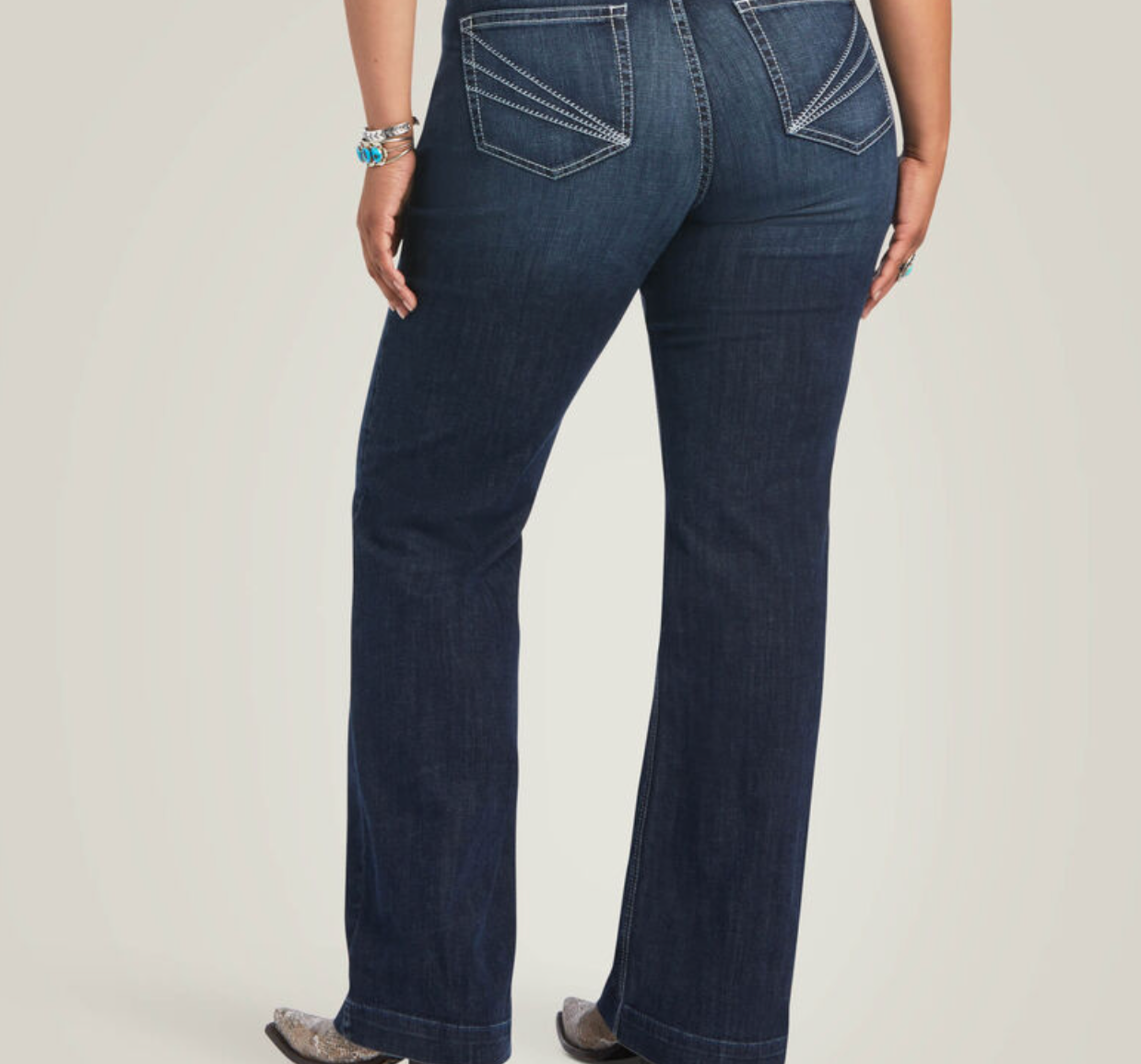 10040806 ARIAT WOMENS TROUSER PERFECT RISE AISHA WIDE LEG JEAN - MISSOURI