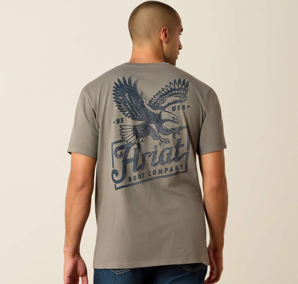 10071193 ARIAT MENS PAINTRIOT CLASSIC FIT T-SHIRT SMOKED PEARL