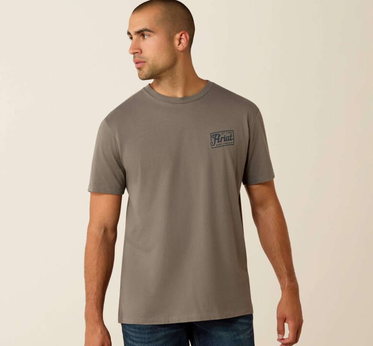 10071193 ARIAT MENS PAINTRIOT CLASSIC FIT T-SHIRT SMOKED PEARL