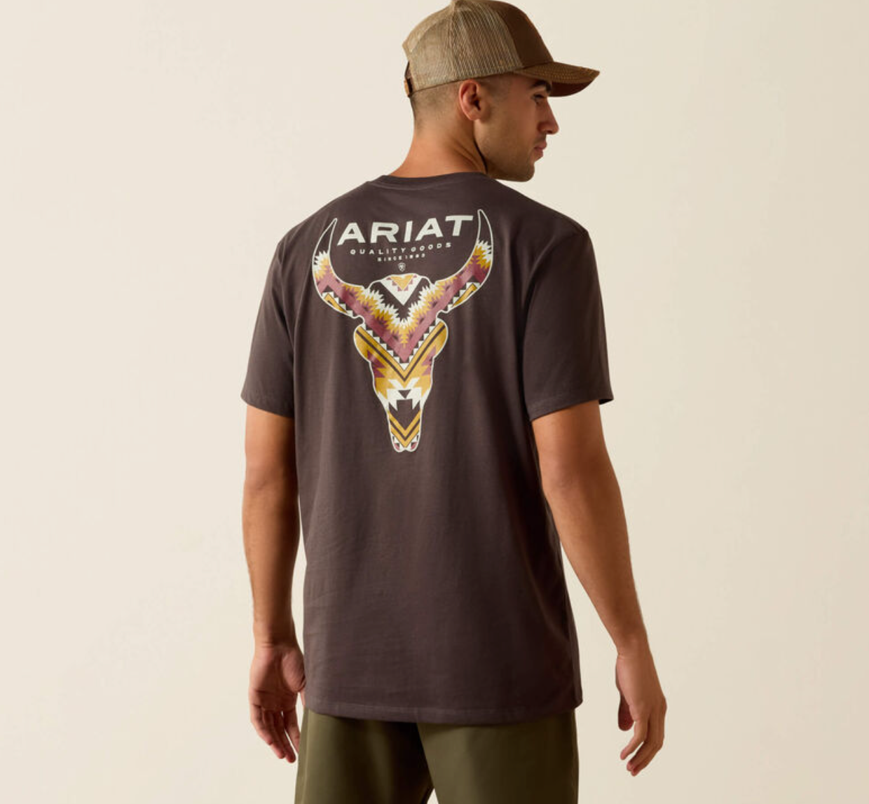 10071198 ARIAT MENS SOUTHWEST LONGEST HORN CLASSIC FIT T-SHIRT