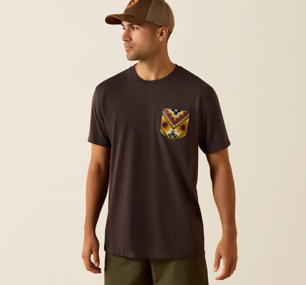 10071198 ARIAT MENS SOUTHWEST LONGEST HORN CLASSIC FIT T-SHIRT