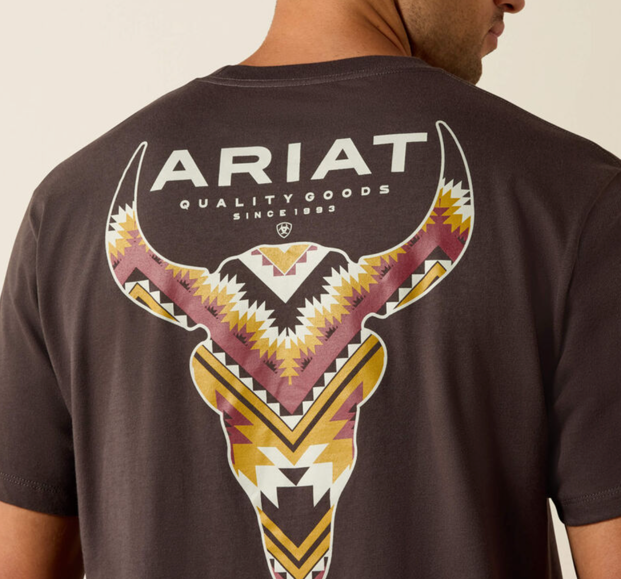 10071198 ARIAT MENS SOUTHWEST LONGEST HORN CLASSIC FIT T-SHIRT