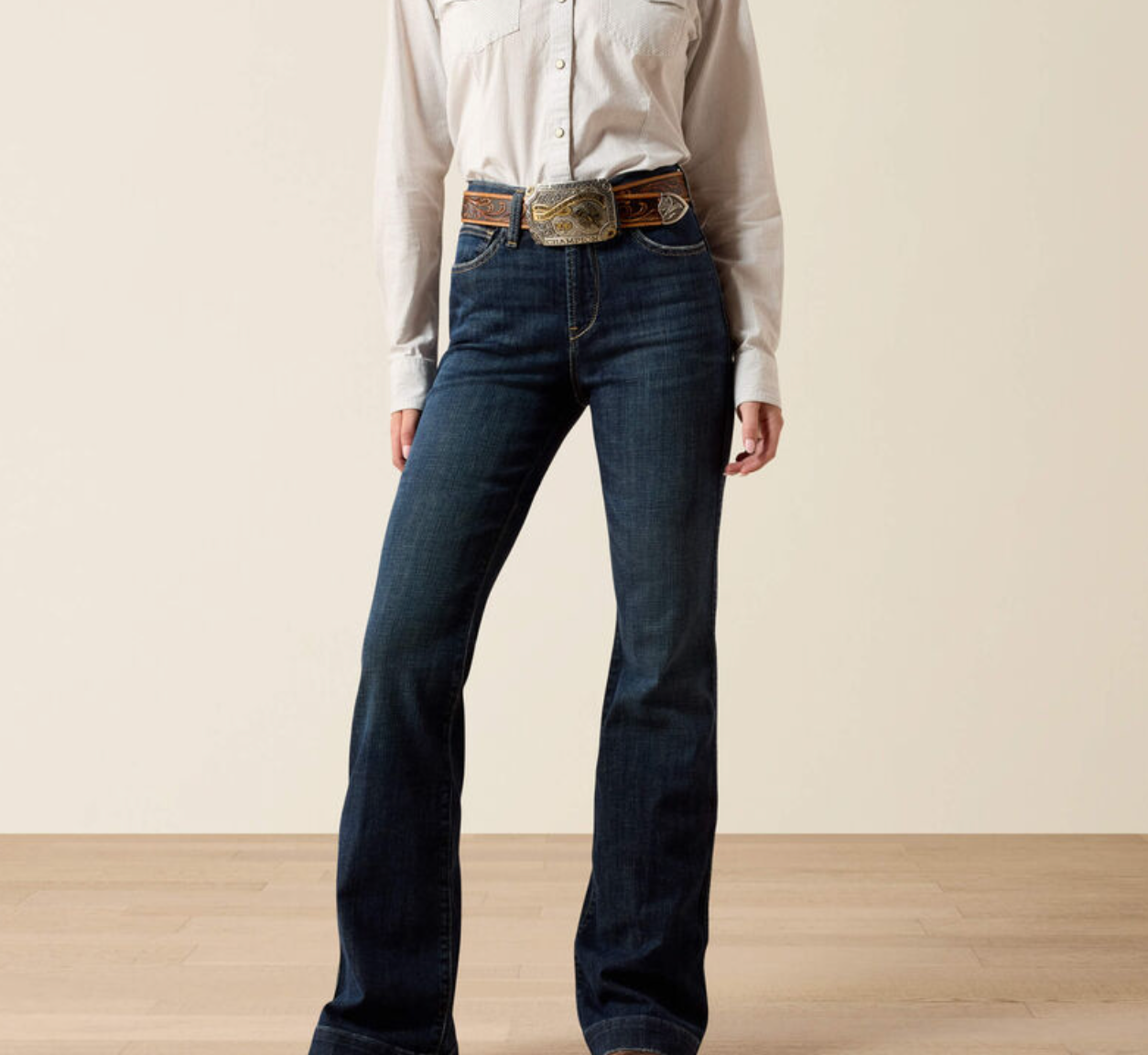 10072965 ARIAT HIGH RISE VIVIENNE SLIM TROUSER JEANS- PLUMAS