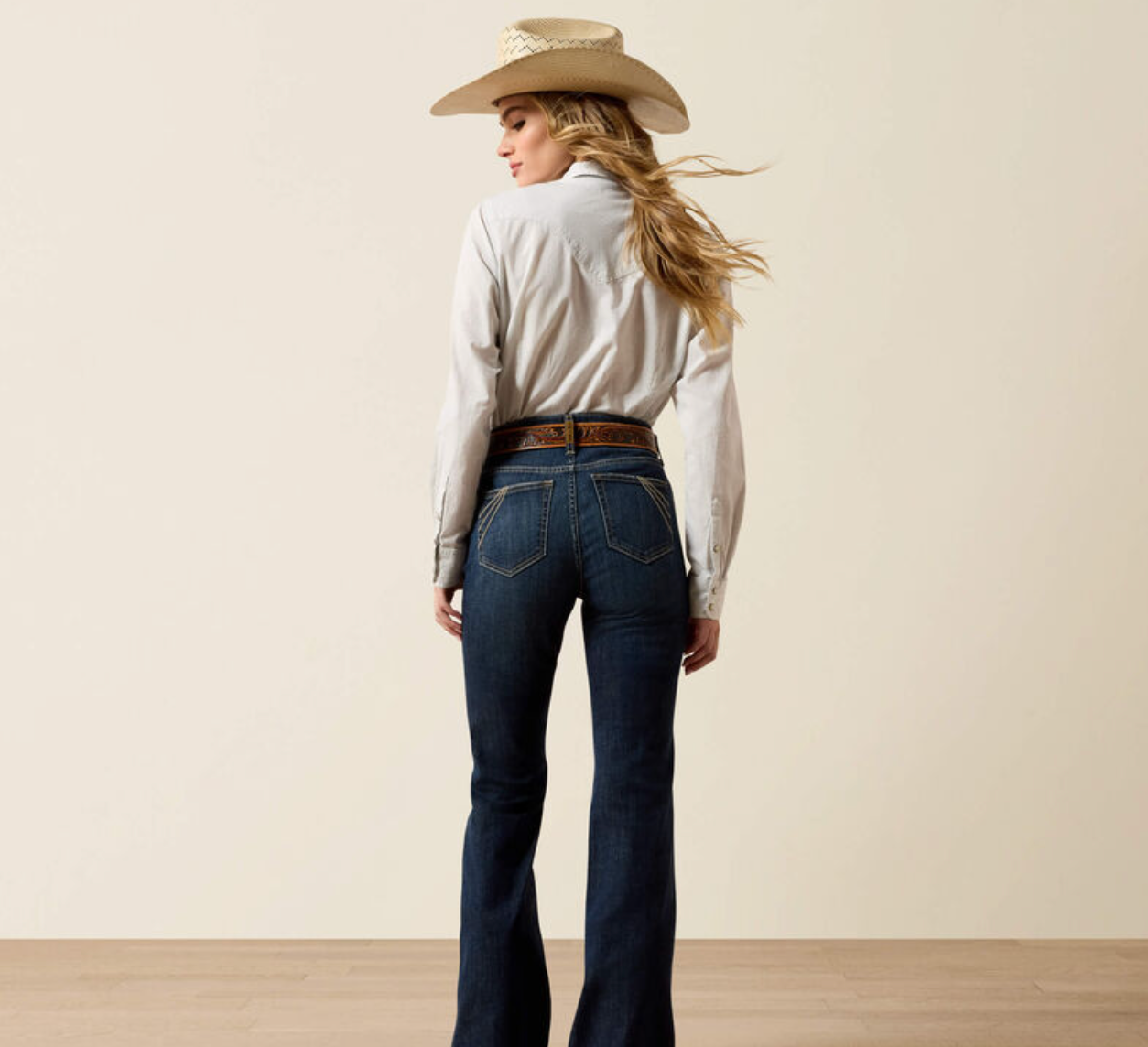 10072965 ARIAT HIGH RISE VIVIENNE SLIM TROUSER JEANS- PLUMAS