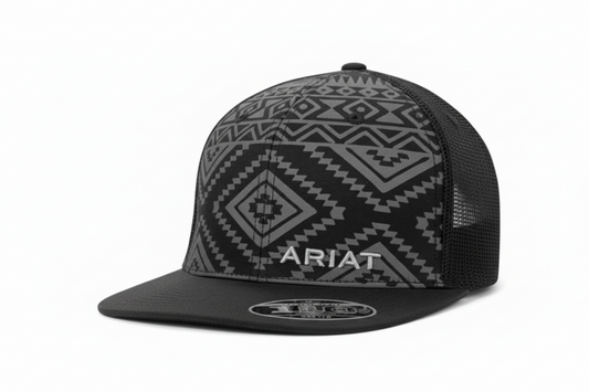 1508701 ARIAT MENS FF110 "AZTEC" BLACK/GREY CAP