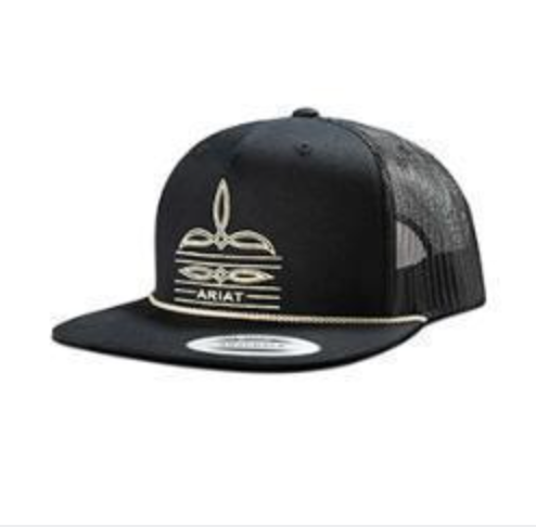 A300092201 ARIAT CAP TOE BUG STIICH BRIM ROPE BLACK