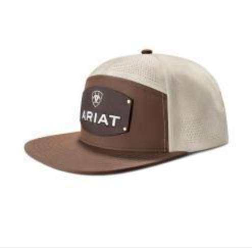 A300093902 ARIAT MENS CAP SNAP BACK ARIAT PATCH BROWN