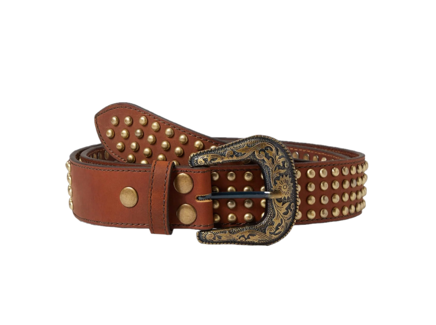 A1570002 ARIAT WOMEN'S GOLD STUDDED WESTERN BELT
