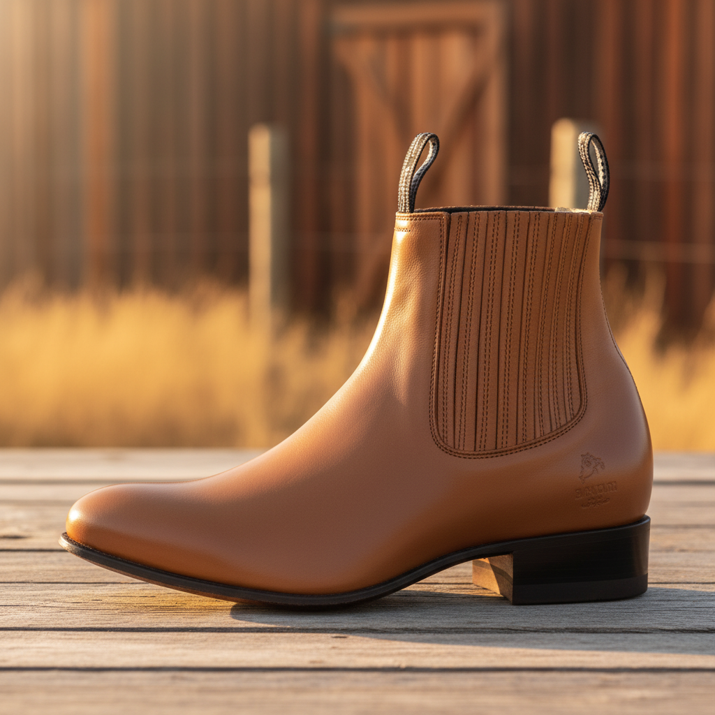 EC-01-MP El Canelo  01- Plata Charro Ankle Boot - Atlas Maple