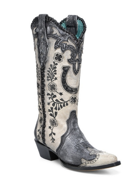 A4864 - CORRAL WOMEN'S GREY HORSESHOE BOOT