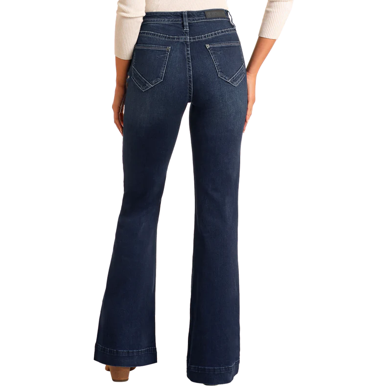 W8H4165 ROCK N ROLL BUTTON FLY HIGH RISE TROUSERS