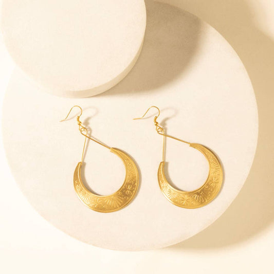 Crescent Earrings in Amber: Amber