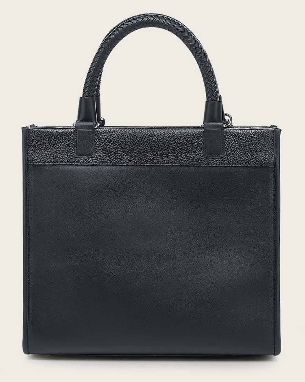 DU686 CUADRA BLACK MONOGRAM TOP HANDLE HANDBAG