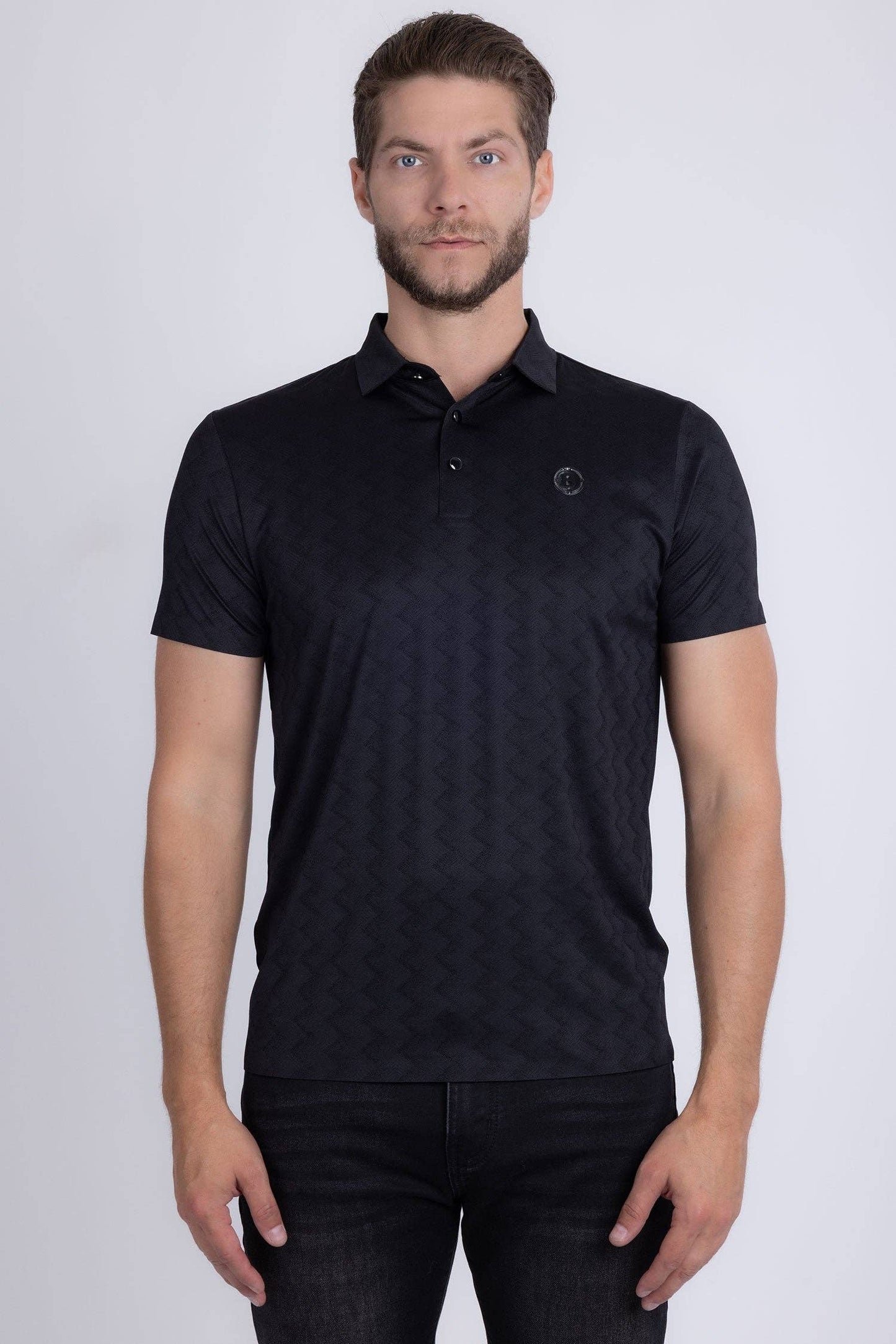 Aviles Polo Shirt: Black