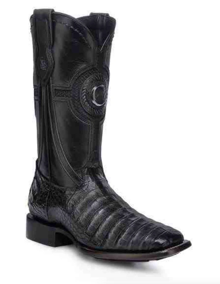 CU976 CUADRA BLACK CAIMAN BOOTS