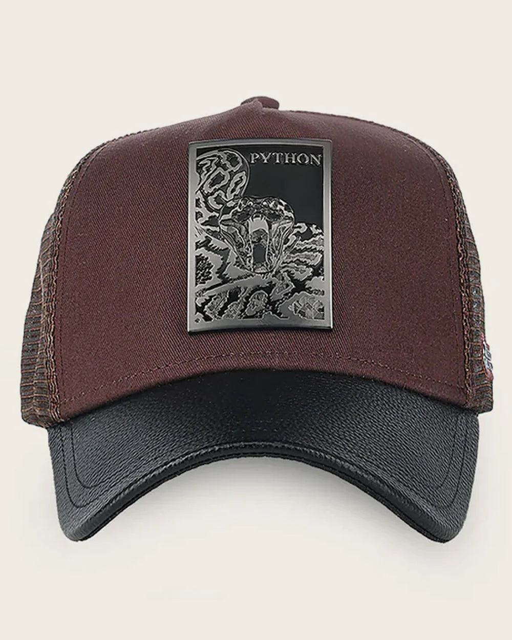 CC118 CUADRA CHOCOLATE CAP - PYTHON METAL PATCH