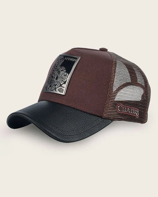 CC118 CUADRA CHOCOLATE CAP - PYTHON METAL PATCH