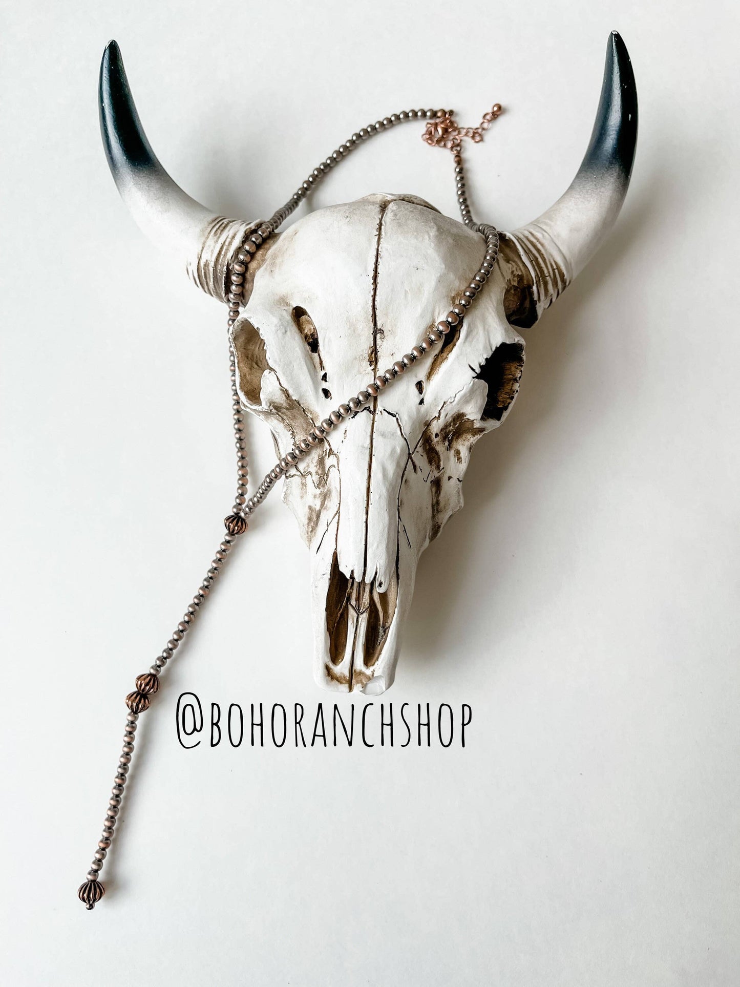 NAVAJO STYLE Y NECKLACE WESTERN PENDANT NECKLACE: COPPER
