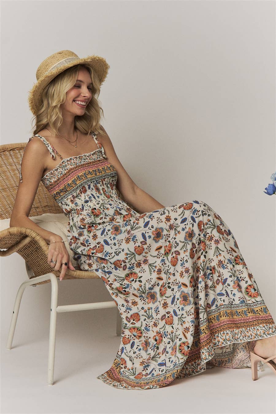 LD7501N_HE_-TIE SHOULDER MAXI DRESS: IVORY
