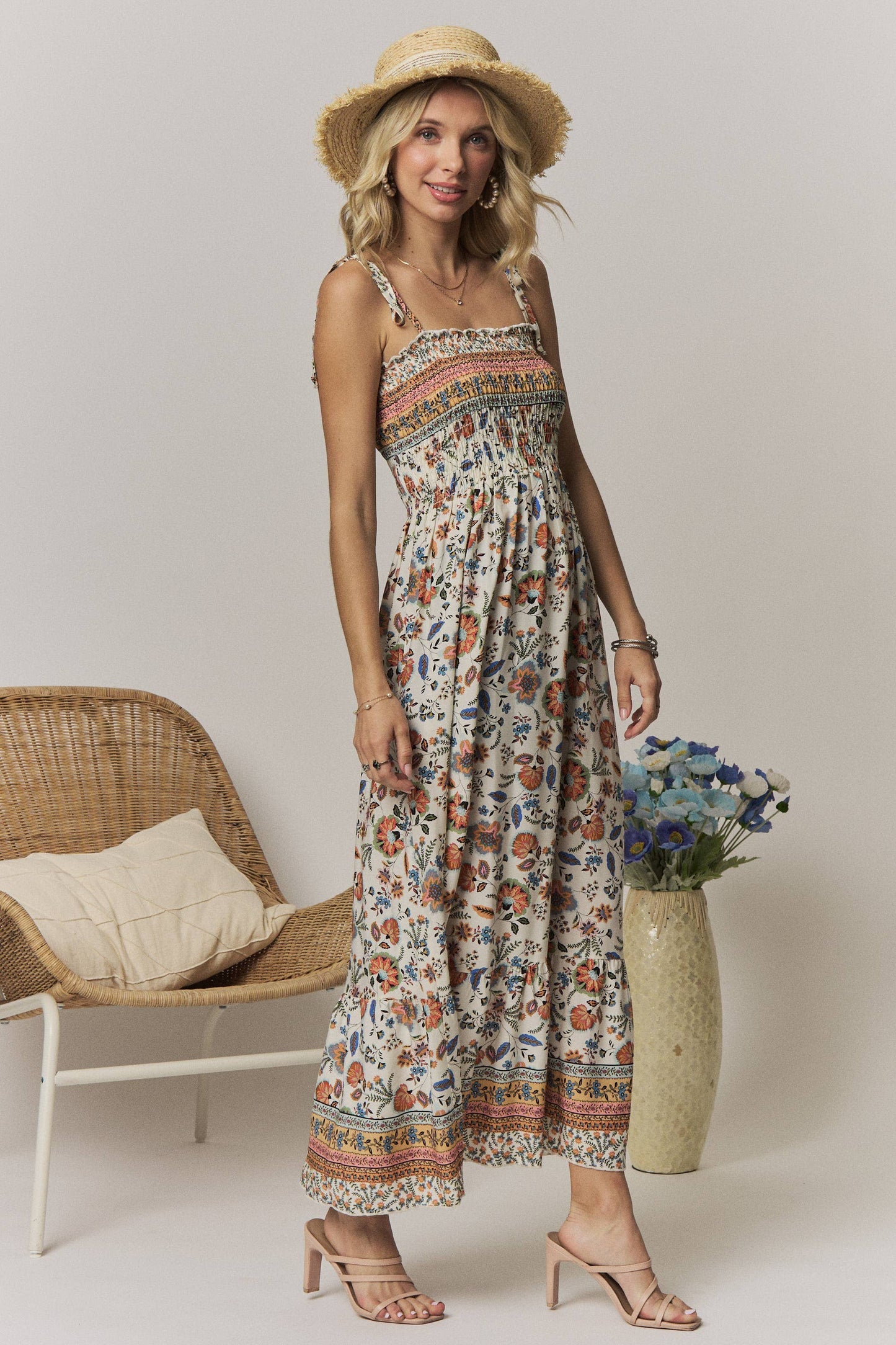 LD7501N_HE_-TIE SHOULDER MAXI DRESS: IVORY