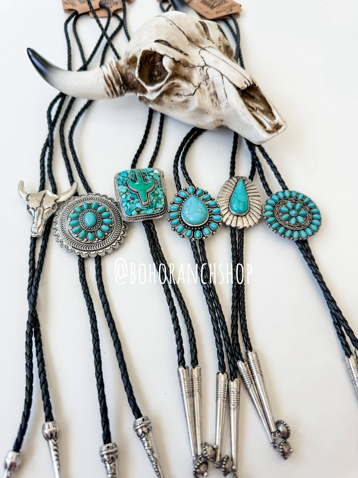 WESTERN BOLO TIE LONG PENDENT NECKLACE STYLE 5