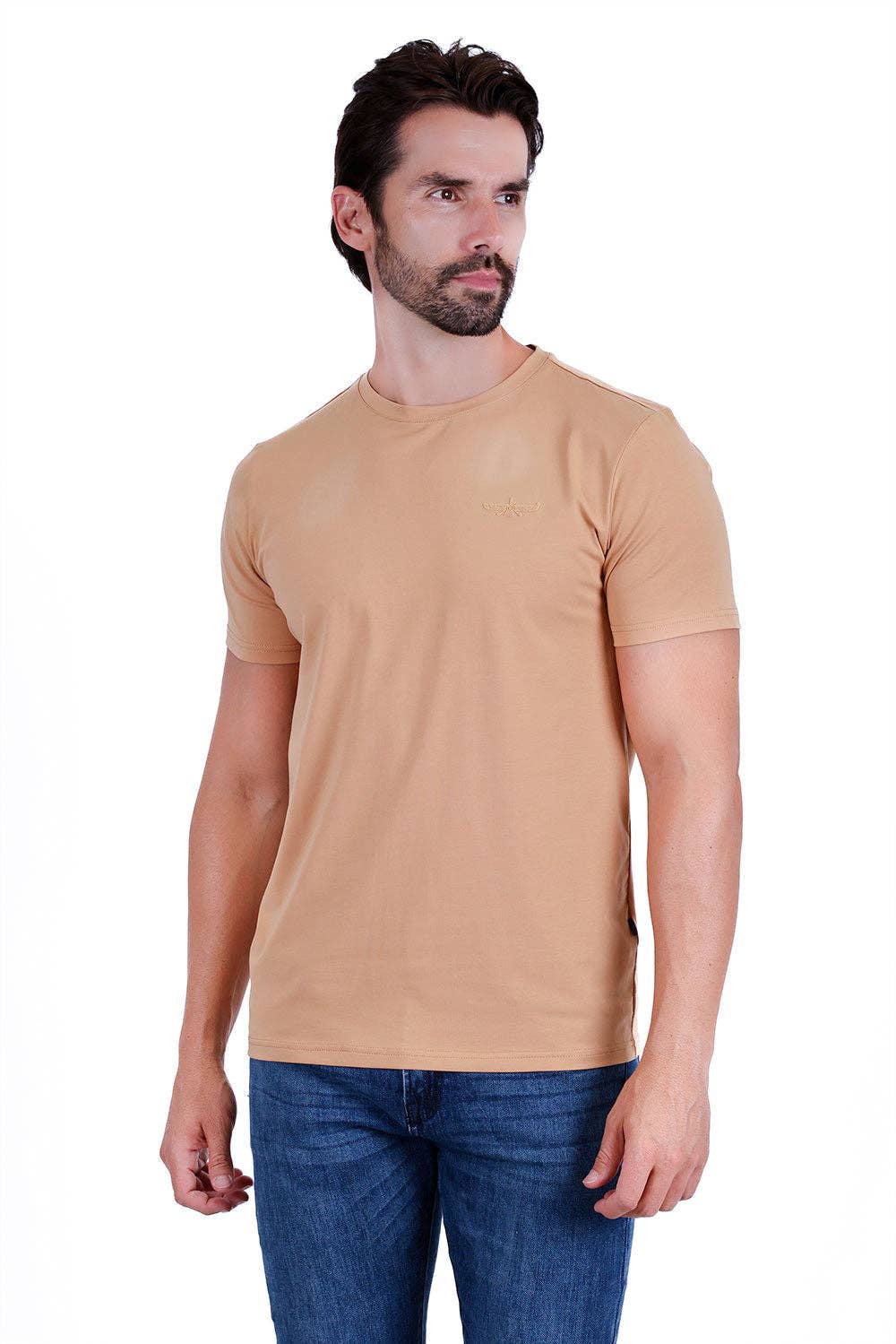 Trendy basics Crew-Neck T-Shirt: -KHK-