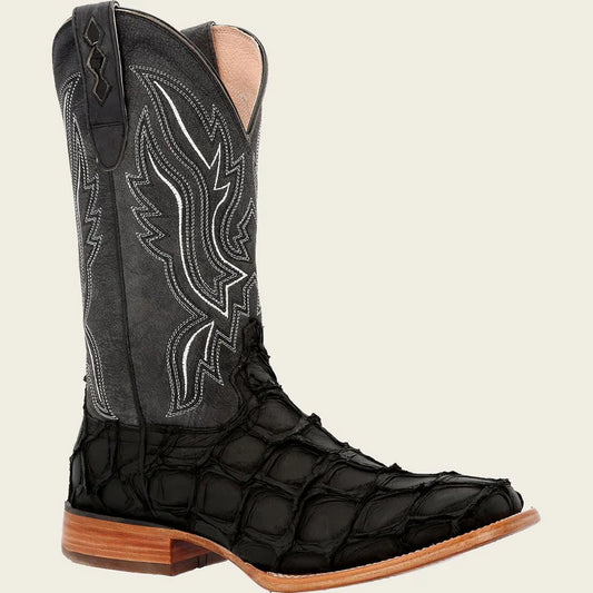 DDB0381 DURANGO MN WSTRN PIRARUCU BOOTS-BLACK MATTE