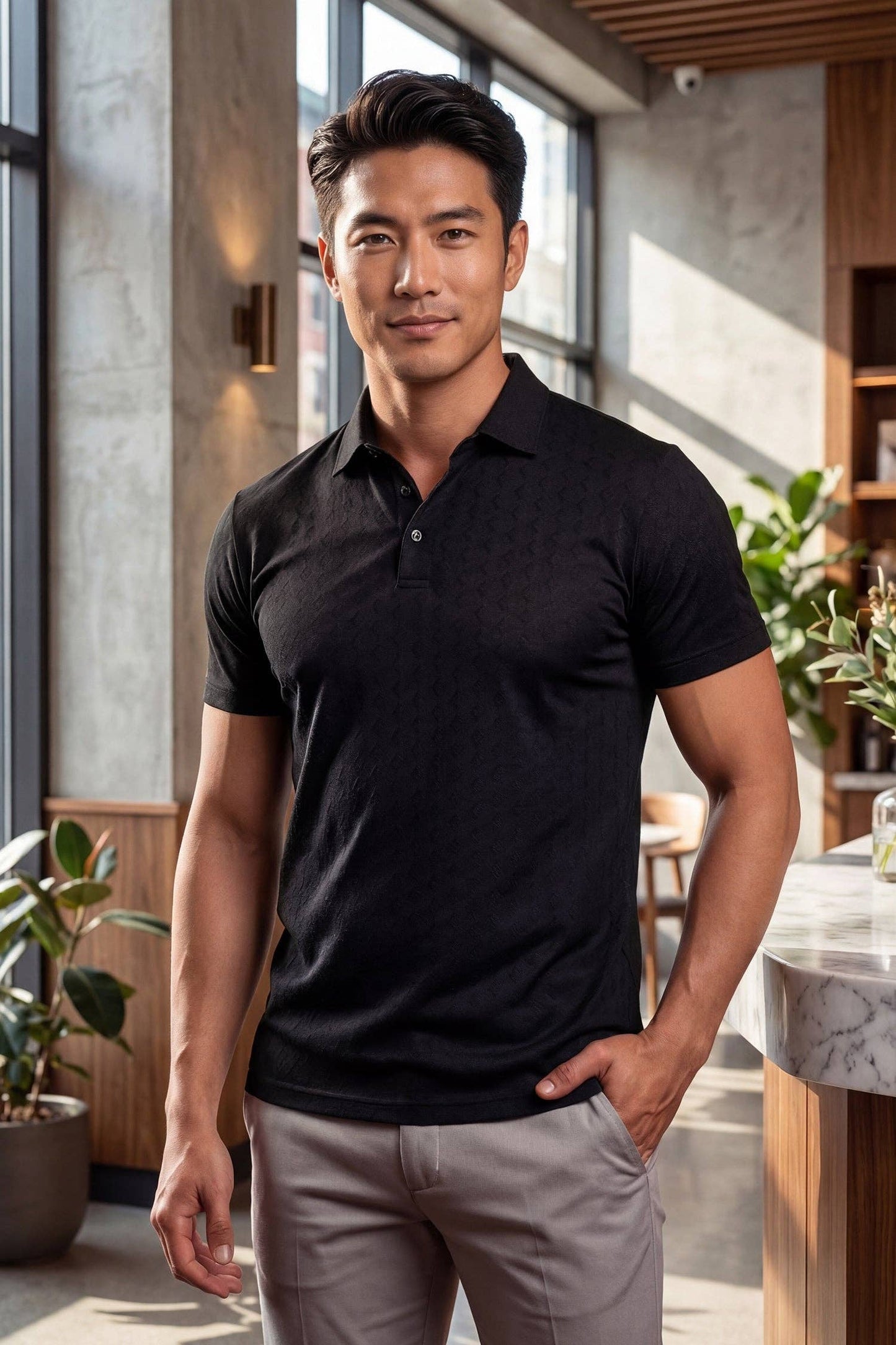 Paragon Polo Shirt: Black Beauty