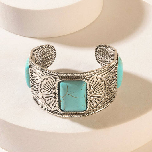 Desert Sentinel Bracelet in Navajo Teal: Navajo Teal