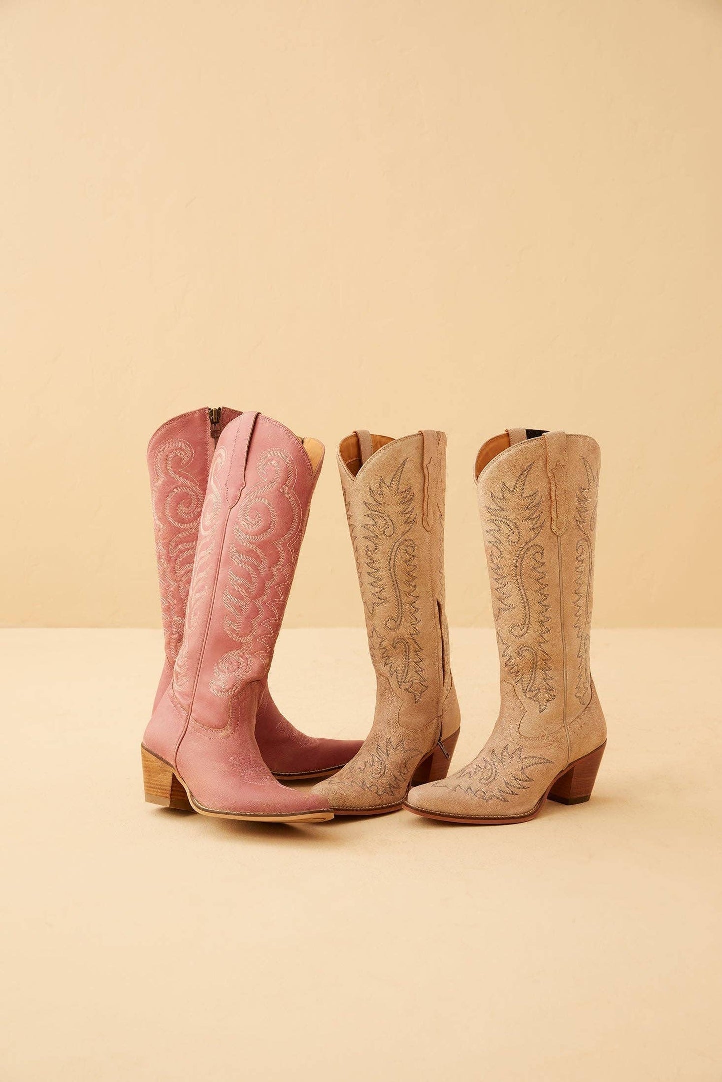 Syllvia Prairie Leather Boots in Ivory: White