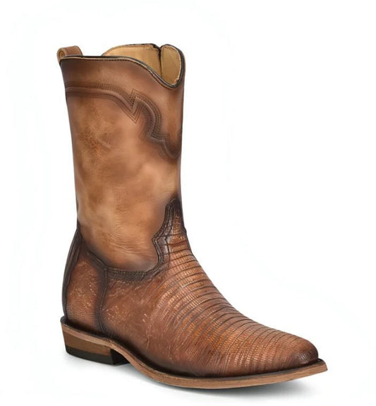 C3888 CORRAL MN SAN LIZARD EMBROIDERY & ZIPPER BOOT