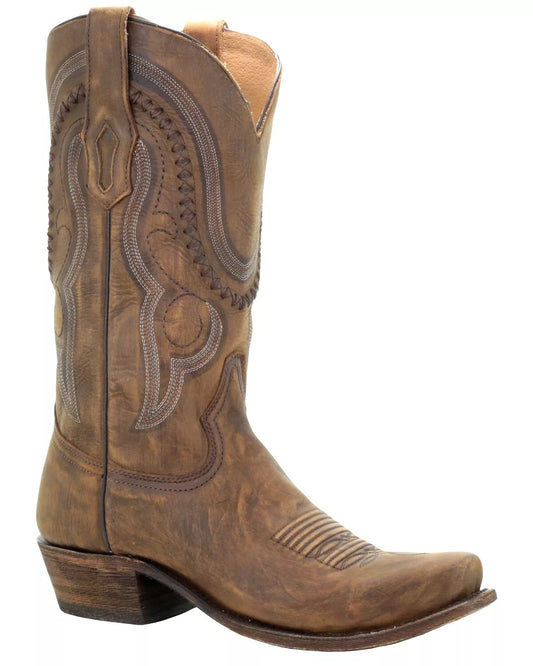 A3479 CORRAL MN GOLD COWHIDE NARROW SQ TOE BOOT