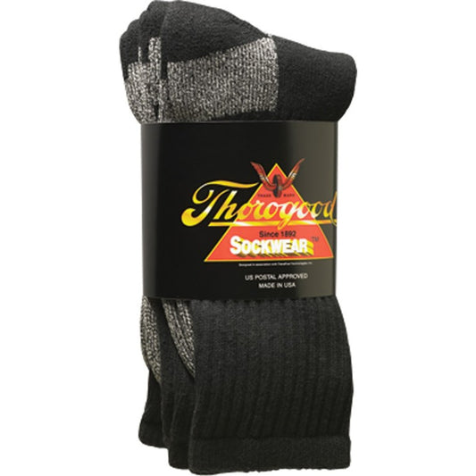 888-1008 THOROGOOD 3PACK BLACK SOCKS